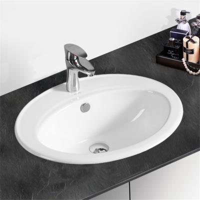 China Nordic Modern Sanitary Sink Easy Clean Hotel Bathroom Take Care White Ceramic Wash Basin Sinks for sale