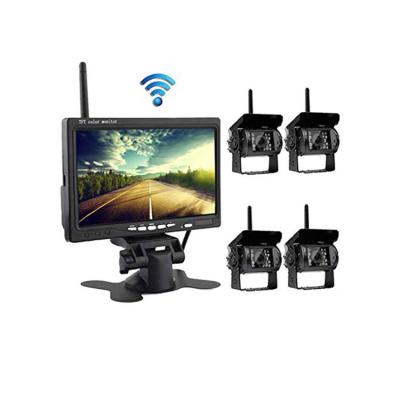 China 628px*582px. 2.4G Digital Wireless Radio 7 Inch Two-slot Monitor Rearview Camera Backup Kit for sale