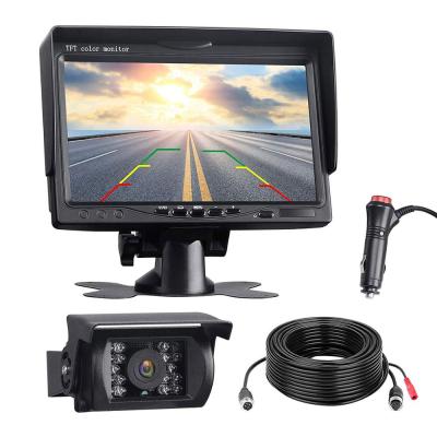 China 628px*582px. IP67 Waterproof Night Vision 7 LCD Rear View Monitor Camera Backup Kit for sale