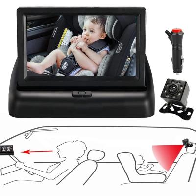 China 628px*582px. 4.3inch HD Screen Camera Baby Carriage Seat Mirror Infants Safety Back Seat Monitor for sale