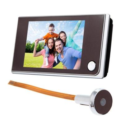 China 3.5 Inch Digital Talking Video Door Camera 120 Degree Angle Hole Viewer Eye Doorbell for sale