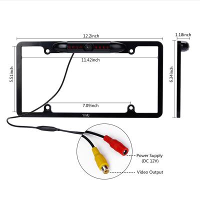 China 733px*493px. US Car Rear View Dish License Backup Camera With Parking Lines for sale