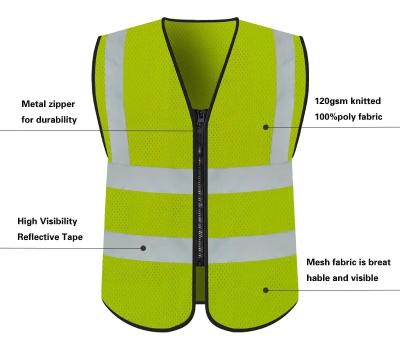 Cina Reflective High Vis Pink Safty Vest CE Printed Cotton Motorcycle Running Riding Tribe Mesh in vendita