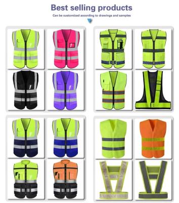 중국 High Visibility Work Safety Vest Breathable Reflective LED Flash 판매용