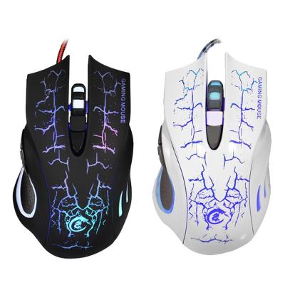 China 3D A888B 6 main colorful gradient gaming mouse luminous cable border wholesale customization computer competitive gamer mouse for sale