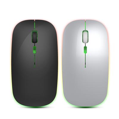 China wholesale 3D M40 2.4G Mouse Notebook Colorful Luminous Wireless Rechargeable Mute Desktop Mouse Notebook Border for sale