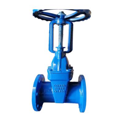 China DN65 DN80 DN100 DN125 DN150 General Iron Malleable Flange Soft Seal Shaft Soft Seal Water Resilient Rising Gate Valve for sale