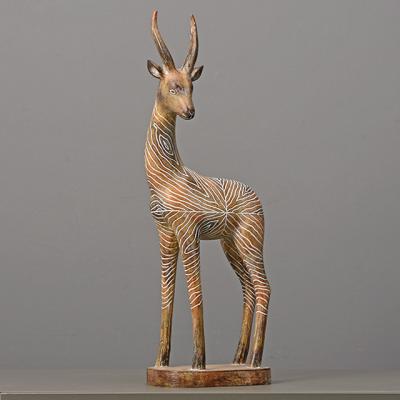 China Other Africa Abstract Decorations Resin Figure Decoration Antelope Figurine African Abstract Toy for sale