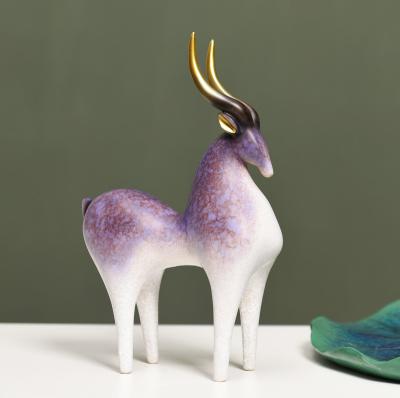 China Modern Simple Popular Resin China China Color Animal Animal Statue Ornaments Resin Antelope Figurine for sale