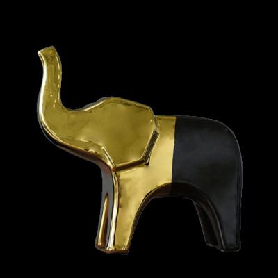 China USA USA Nordic creative gold ceramic elephant ornaments modern minimalist living room decoration for sale