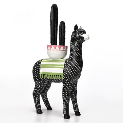 China European alpaca craft home boy room llama accessory decoration cactus handmade gift, decoration accessory for living room for sale