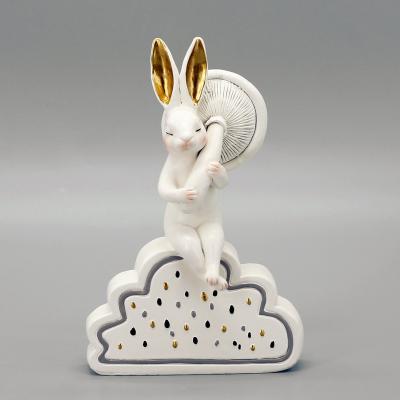 China Africa Africa Sublimation Table Piece Making Resin Rabbit Ornament Figurine Doll Easter Seasonal Decoration for sale