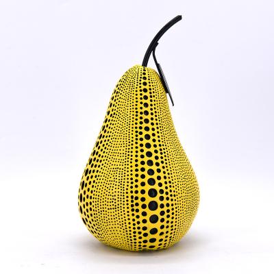 China The Other Other Modern Resin Pear Fruit Home Ornament Kitchen Decoration Garden Statue Sculpture, Pear Figurine For Home Decoration for sale