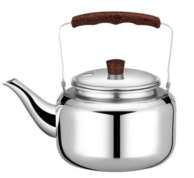 China Sustainable Hot Sale Stainless Steel Kettle Water Teapot With Wooden Handle for sale