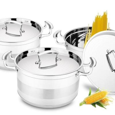 China ELERANBE sustainable cookware 6pcs stainless steel cooking pot for sale