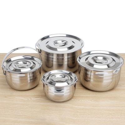 China Sustainable high quality stock pot with lid and handle cookware set stainless steel stock pot cooking pot for sale