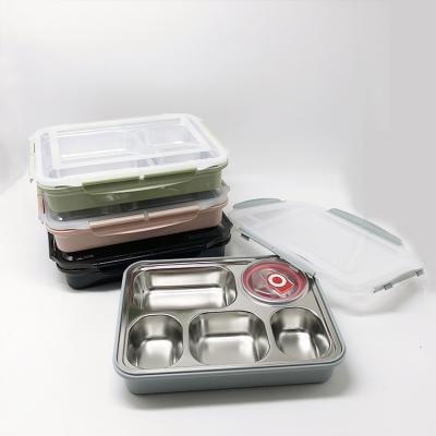 China New Style Freshness Preservation Plastic Steel Lunch Box Sets Colorful Food Container With Bowl for sale