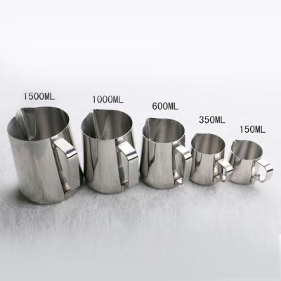 China 150 350 600 1000 1500 2000ml Sustainable Coffee Utensil Stainless Steel Water Milk Jug Coffee Dip Pot for sale