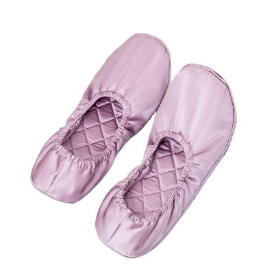 China Gerine color light ballerina after marrying dance bending flat purple shoes lotus silk root as ceremony marrying her for sale