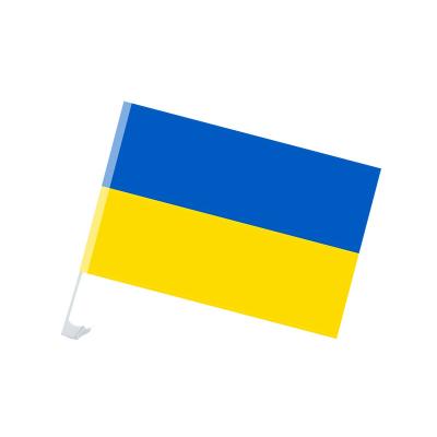 China Financial Institutions Ukraine Car Window Flag Ukraine Flag 30*45cm Outdoor World Cup Flag Hand-Waving Wholesale for sale