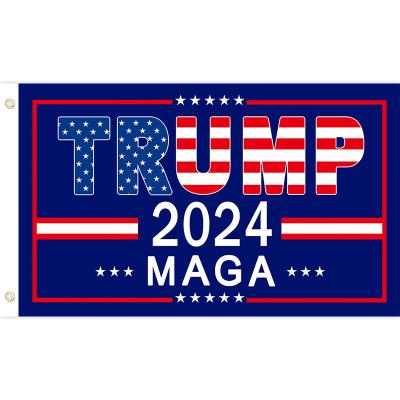 China Financial institutions wholesale Trump banner 2024 presidential election flag customization Wuxi flag for sale