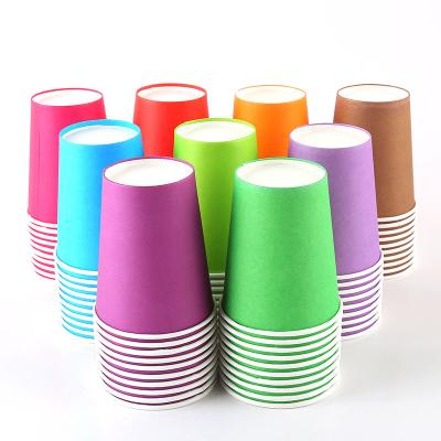 China Factory Wholesale Creative Disposable Color Paper Cup Drinking Cup Kids Products 6oz for sale