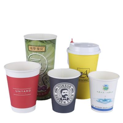 China Disposable Disposable Paper Cup Hot Sale Thickened Coffee Paper Cup Custom Logo 8oz for sale