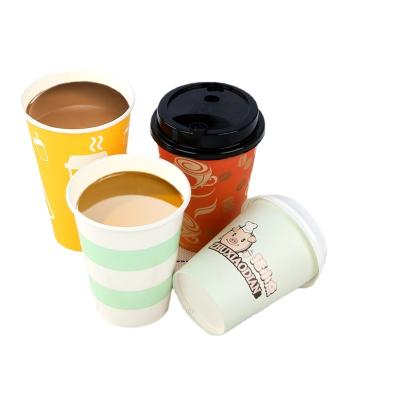 China Office disposable coffee cup milk tea paper cup thickened single wall thickened hot customization for sale