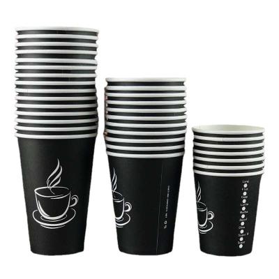 China Disposable Paper Cup 12oz Paper Coffee Cup Beverage Disposable Packaging Single Wall Custom for sale