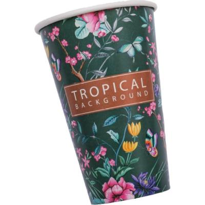 China Factory Disposable Group Thickened 16oz Disposable Coffee Paper Cup With Lid Biodegradable Hot Drink Cup Custom Logo for sale