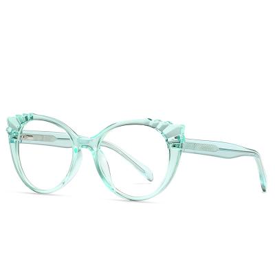 China Fashion Sunglasses Cute Cat Eye Plastic Frame Glasses Reading Blue Light Blocking Lenses for sale