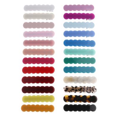 China Fashion Korean Hair Accessories Simple Cute Hair Pin Acetate Acrylic Hair Clips Candy Color For Girl for sale