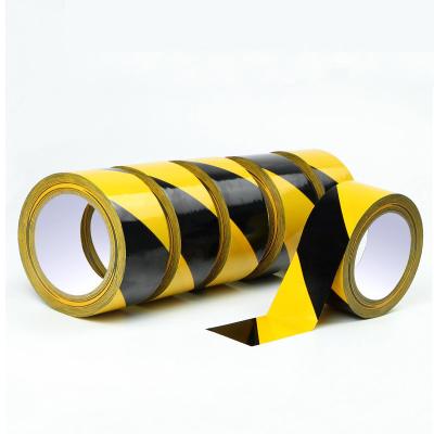 China Warning Tape Yellowish Black Color  PVC Ground Identification Tape for sale