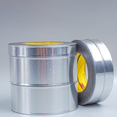 China 3M 425 Aluminum Foil Tape 0.12mm Thick Silver Flame Retardant Tape for sale