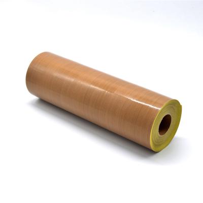 Cina TEFLON tape PTFE fiberglass cloth high temperature of 260℃，with release paper in vendita