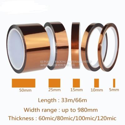 China La cinta de la película del Polyimide de Kapton doble de 30 micrones echó a un lado cinta del Esd de la cinta de Kapton en venta