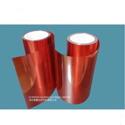 China Película roja del protector pantalla táctil de 100 micrones solo silicón lateral revestido a prueba de calor en venta