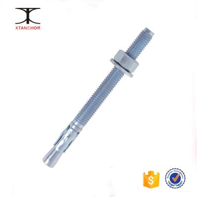 China Steel Wedge Anchor Through Galvanized Bolt Anchor M12X140 for sale