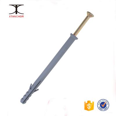 China Hammer Fixing Steel Nylon Anchor With M5X40 Screw Fasteners Plastic Wall Plug for sale