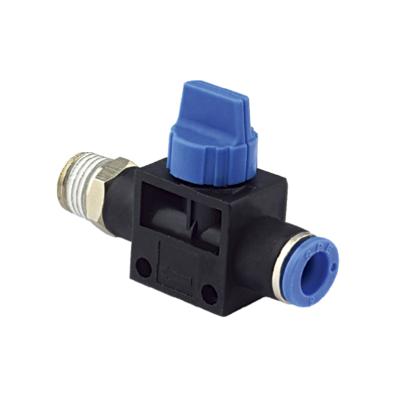 China Series Plastic Thread HVSF Air Hand Valve Pneumatic Tube Fitting for sale