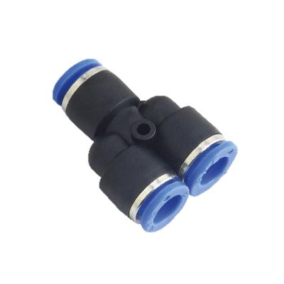 China PY Series 8mm Height Connector Unions Y Air Tube / Plastic Pneumatic Hose Fittings for sale