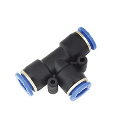 China Plastic MIS Series Union Tee Type Pneumatic Air Quick Connect Tube Fitting for sale