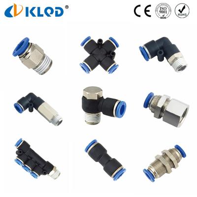 China Nylon And Polyurethane Ningbo Manufacturer Plastic Brass Air Tube Hose Pneumatic Push In Fittings for sale