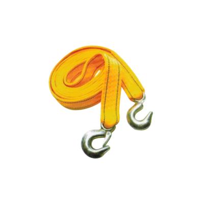 China 100%high Tenacity Polyester Tow Rope 15 Ton Steel Wire Rope Pulley Car Tow Rope With Hooks for sale