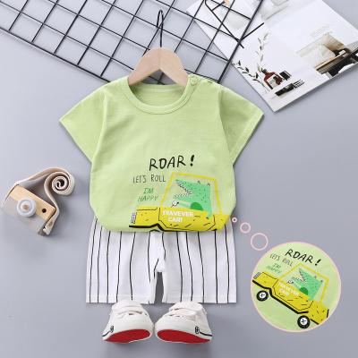 China Smart casual children's suit girls t-shirt new summer short-sleeved cotton shorts boys clothing children's clothing suit for boy for sale