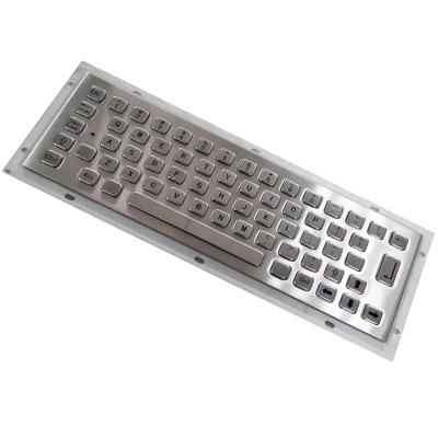 China Compact Size Waterproof 64 Key Compact Metal Keyboard For Kiosk for sale