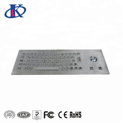 China Waterproof Industrial Computer Keyboard Stainless Steel Keyboard With Trackball for sale