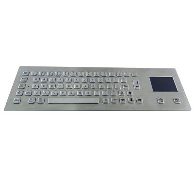 China Industrial Touch Screen Kiosk Rugged Metal USB Keyboard With Touchpad Mouse Pad for sale