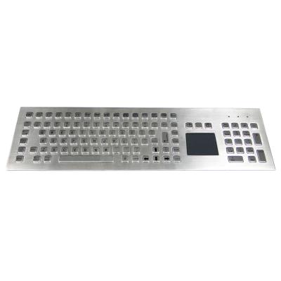 China Front Side Mounted Industrial Application Rugged Metal Information Kiosk Or Keyboard With Trackpad for sale