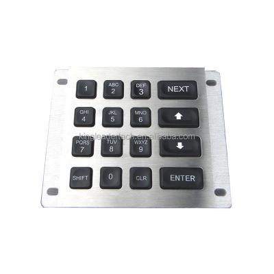 China Mechanical Panel Mount Backlight USB Metal Numeric Keypad With Plastic IP65 16 Keys for sale